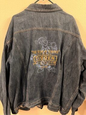 Vintage Disney Store Tigger Denim Jacket XXL Embroidered